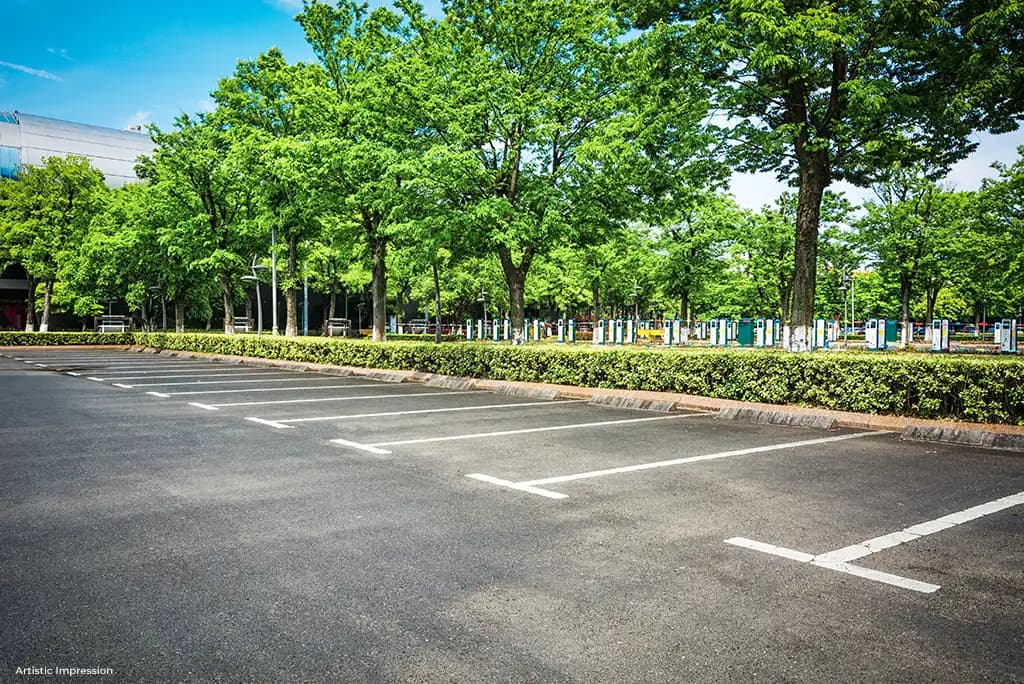 Tree-lined internal road — Representative image